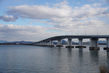 Fototapeta na wymiar 滋賀の琵琶湖大橋