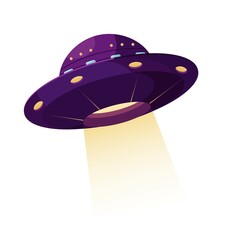 alien spaceship, vector illustration