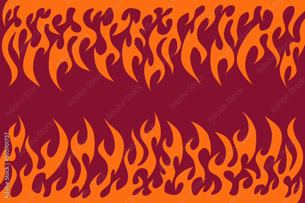 Poster simple background with red flame pattern and with some copy space area