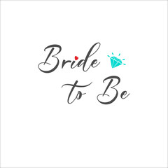 
Bride To Be Bachelorette Party Vector Calligraphy Design Stock Illustration