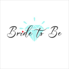 Bride To Be Bachelorette Party Vector Calligraphy Design Stock Illustration
