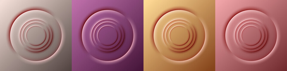 Modern shining abstract round rings glass circle frame shiny circular lines glowing effect futuristic graphic vector illustration