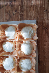 Dough balls, making focaccia bread