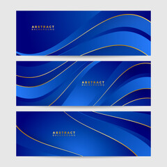 Abstract gold and blue light lines background