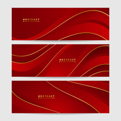 luxury red gold background banner