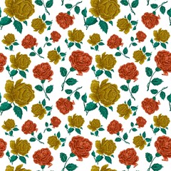 seamless pattern with flowers