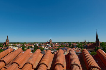 View of Stendal - seen from the medieval city gate Uenglinger Tor.