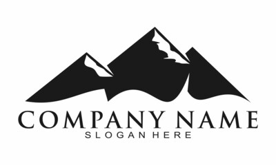 Nature mountain simple vector logo