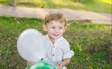 Child playing with ball