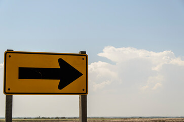 arrow sign on the road