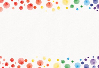 Rainbow dot pattern watercolor background.LGBT  Pride month texture concept.