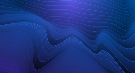 Vector abstract minimal element of geometric, wave flow or curve shape pattern, dynamic fluid - liquid shape on gradient color background. Illustration modern graphic design. Layout for poster, banner