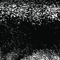 Monochrome texture composed of irregular graphic elements. Distressed uneven grunge background. Abstract vector illustration. Overlay for interesting effect and depth. Isolated on white background.