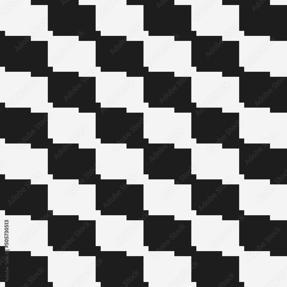Leinwandbilder chess pattern of black and white squares. vector of identical shapes.