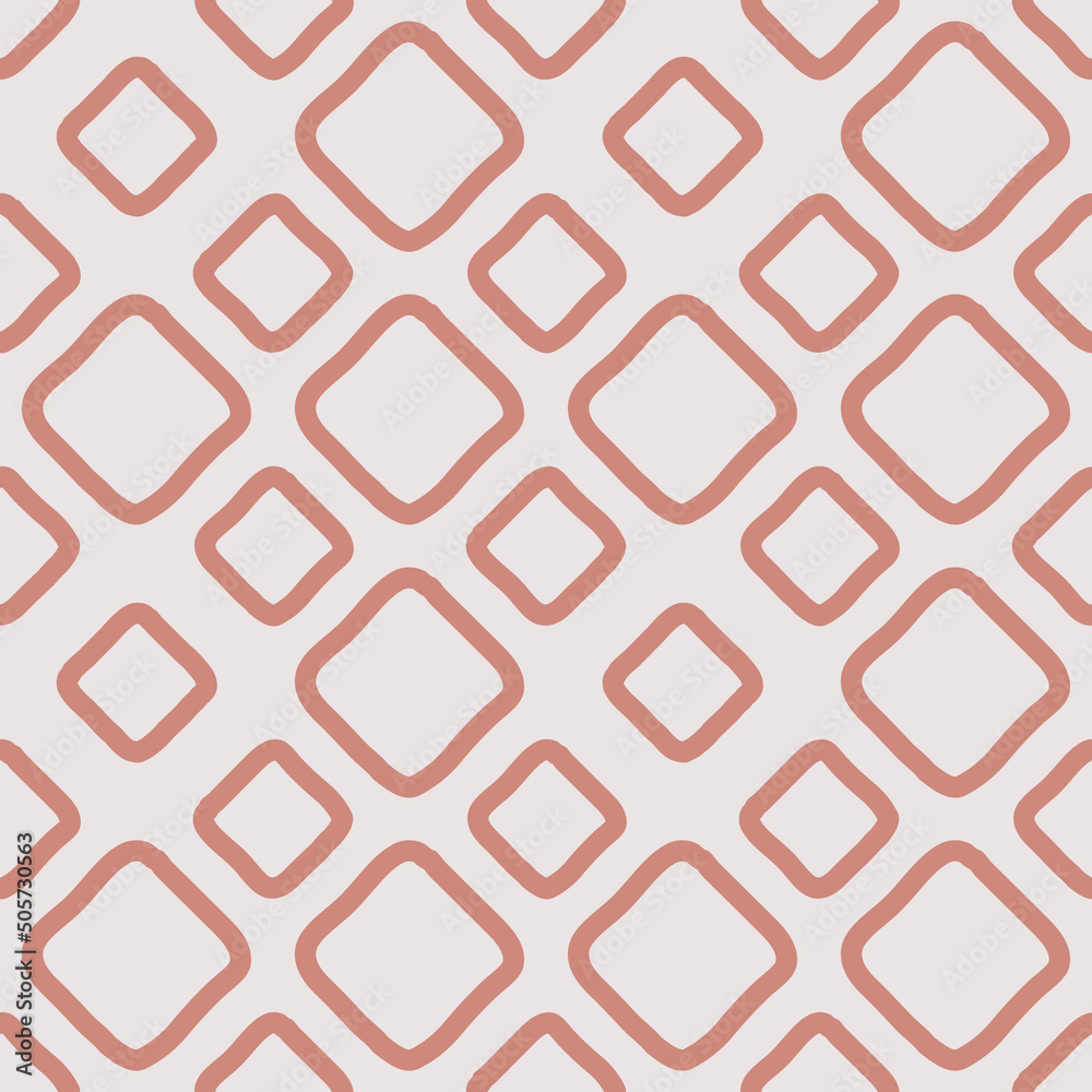 Poster Dull identical rhombuses in a minimal pattern. Simple and primitive diamond pattern.