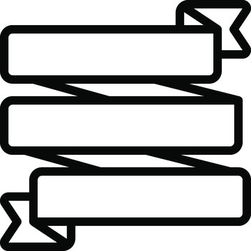 Triple Zig Zag Ribbon Icon