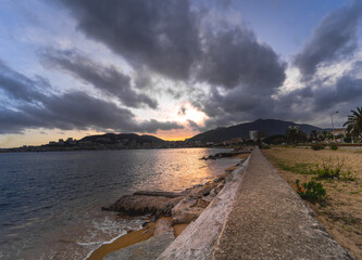 Corse - Coucher de soleil sur Ajaccio 