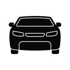 Plakat Car front icon. transportation sign. vector illustration