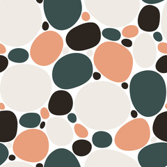 Fototapeta premium Seamless vector pattern with abstract shapes