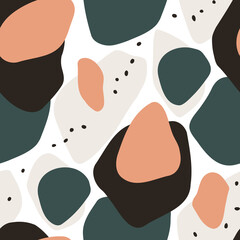 Seamless vector pattern with abstract shapes