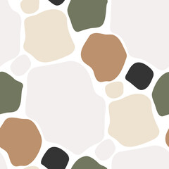 Seamless vector pattern with abstract shapes