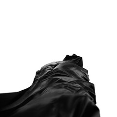 Flying black fabric dress Photo Overlays, flowing cloth, flying silk satin, dark dramatic element , png