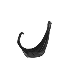 Flying black fabric dress Photo Overlays, flowing cloth, flying silk satin, dark dramatic element , png