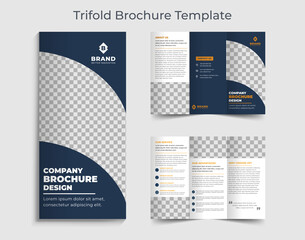 tri-fold brochure design template, Creative corporate business trifold brochure - obrazy, fototapety, plakaty