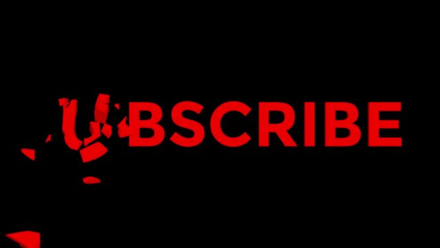 Youtube Subscribe Button. The button is made of bricks. Particle animation. Amazing 3D animation.