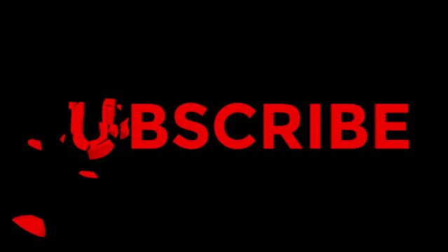 Youtube Subscribe Button. The button is made of bricks. Particle animation. Amazing 3D animation.
