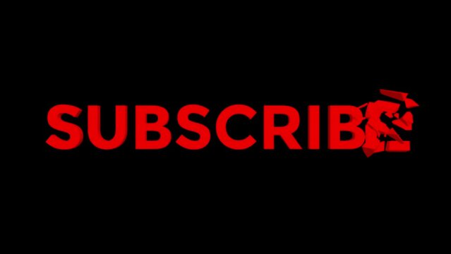Youtube Subscribe Button. The button is made of bricks. Particle animation. Amazing 3D animation.