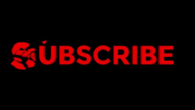 Youtube Subscribe Button. The button is made of bricks. Particle animation. Amazing 3D animation.