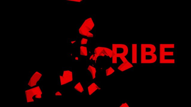 Youtube Subscribe Button. The button is made of bricks. Particle animation. Amazing 3D animation.
