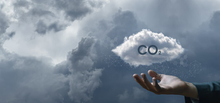 Concept protection of nature CO2.