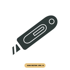 cutter icon set . cutter pack vector elements for infographic web. with trend color