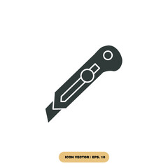 cutter icon set . cutter pack vector elements for infographic web. with trend color