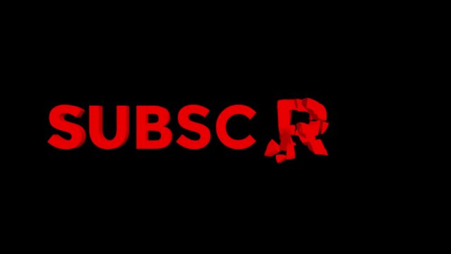 Youtube Subscribe Button. The button is made of bricks. Particle animation. Amazing 3D animation.
