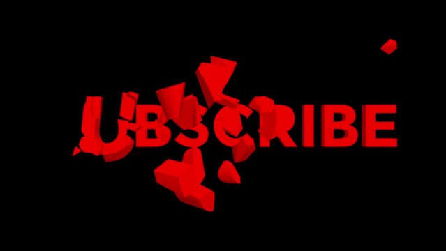 Youtube Subscribe Button. The button is made of bricks. Particle animation. Amazing 3D animation.
