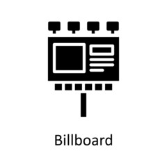 Billboard vector solid Icon Design illustration. City elements Symbol on White background EPS 10 File