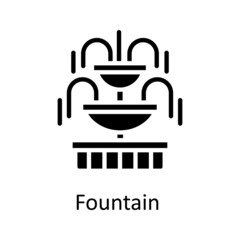 Fountain vector solid Icon Design illustration. City elements Symbol on White background EPS 10 File