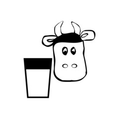 Milk icon isolated on white background