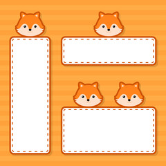 Set of cute banner with Fox