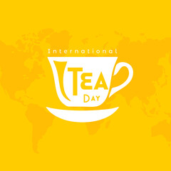 International Tea Day. Illustration of Tea Cup 