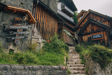 Photo of small passages and stairs in the town of Hallstatt Austria