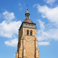 Fototapeta na wymiar Famous bell tower in Arbois, France