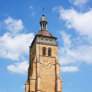 Famous bell tower in Arbois, France
