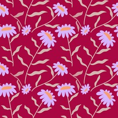Fototapeta na wymiar Floral seamless flower pattern for fabrics and textiles and packaging and gifts and cards and linens and kids
