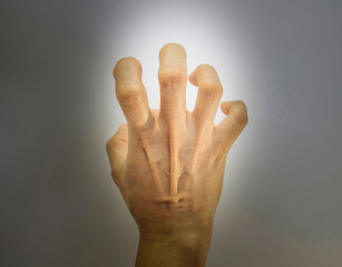 hand of person showing sign