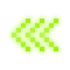 Fototapeta premium neon pixel arrow 
