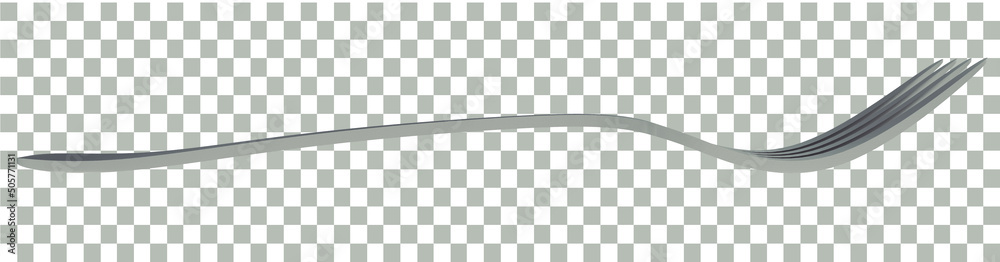 Wall mural fork render 3d png